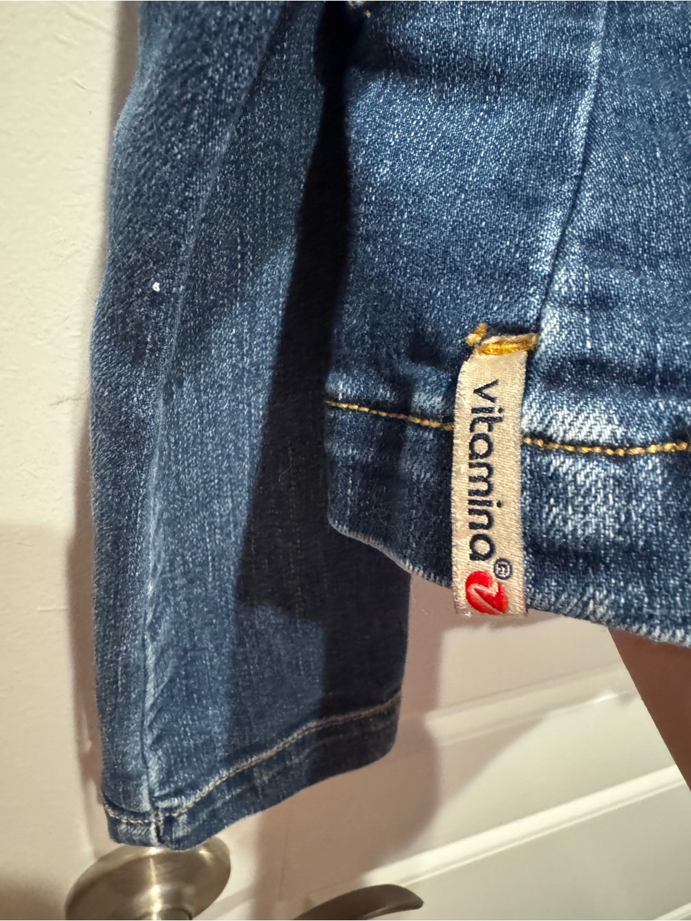 Vintage Vitamina Made in Italy Denim Jacket Juniors Medium - Picture 5 of 7